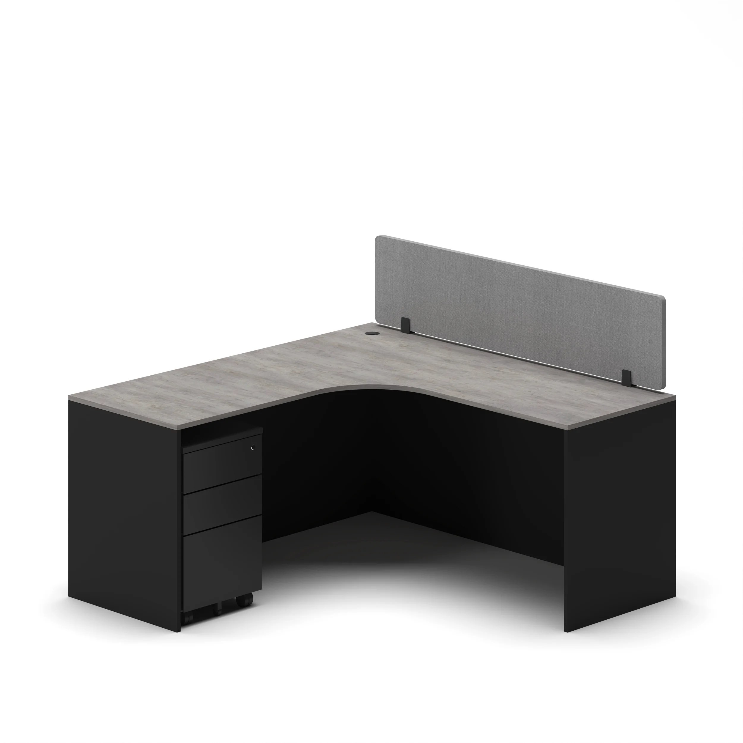 Slate Angle Office Workstation Desk - Single - Image 13