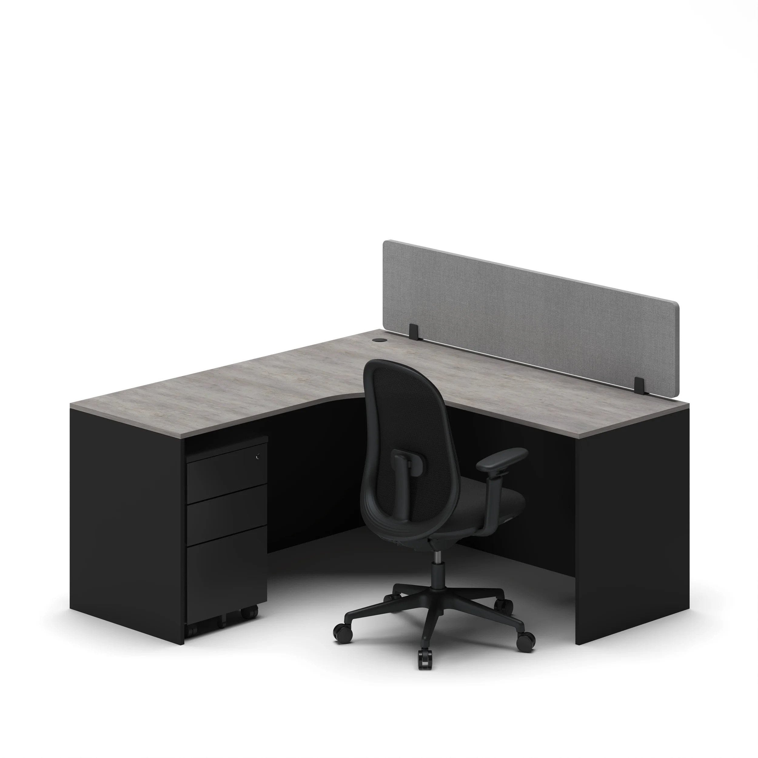 Slate Angle Office Workstation Desk - Single - Image 14