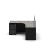 Slate Angle Office Workstation Desk - Single