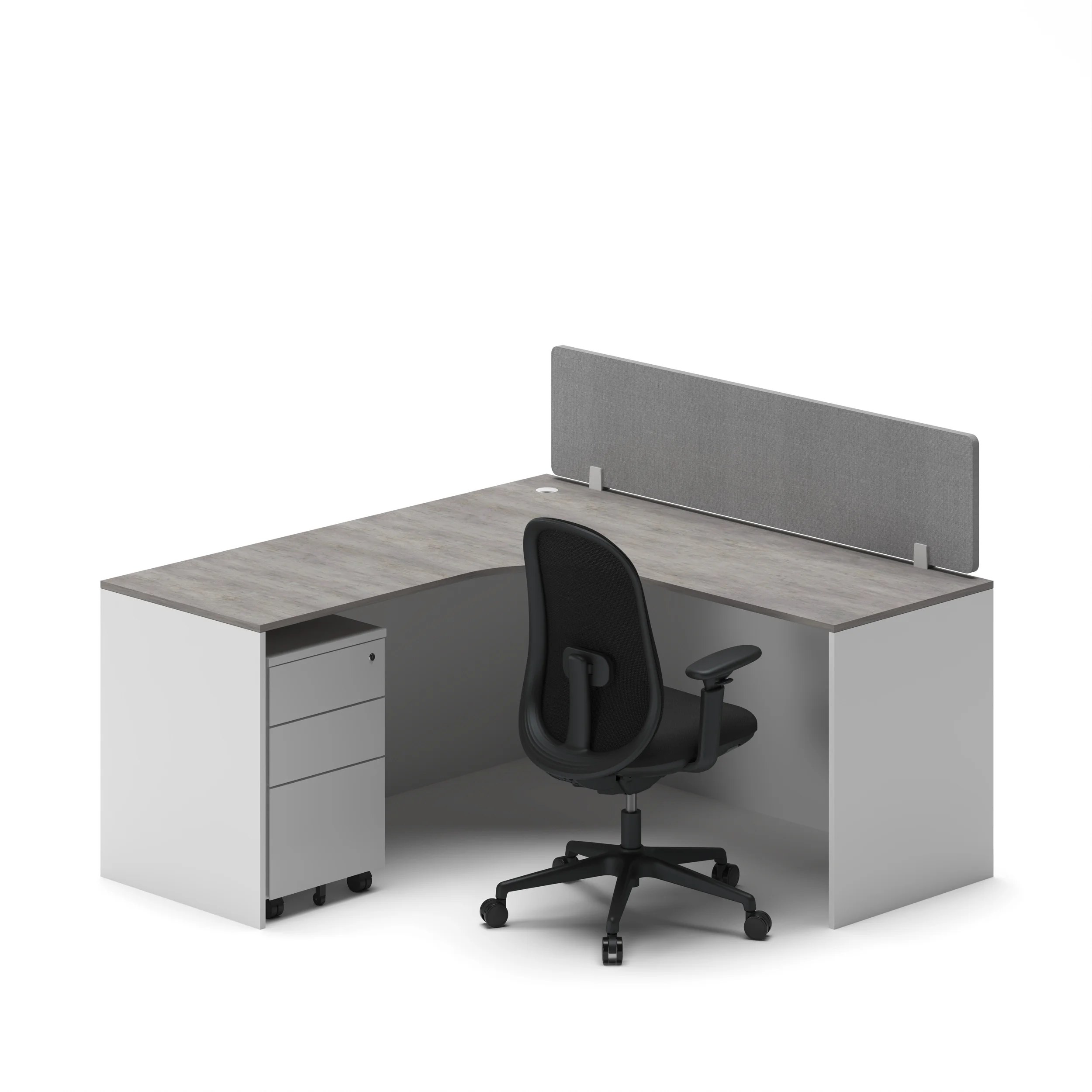 Slate Angle Office Workstation Desk - Single - Image 18
