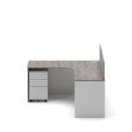 Slate Angle Office Workstation Desk - Single