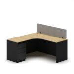 Slate Angle Office Workstation Desk - Single