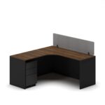 Slate Angle Office Workstation Desk - Single