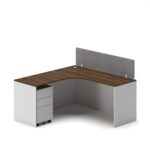 Slate Angle Office Workstation Desk - Single