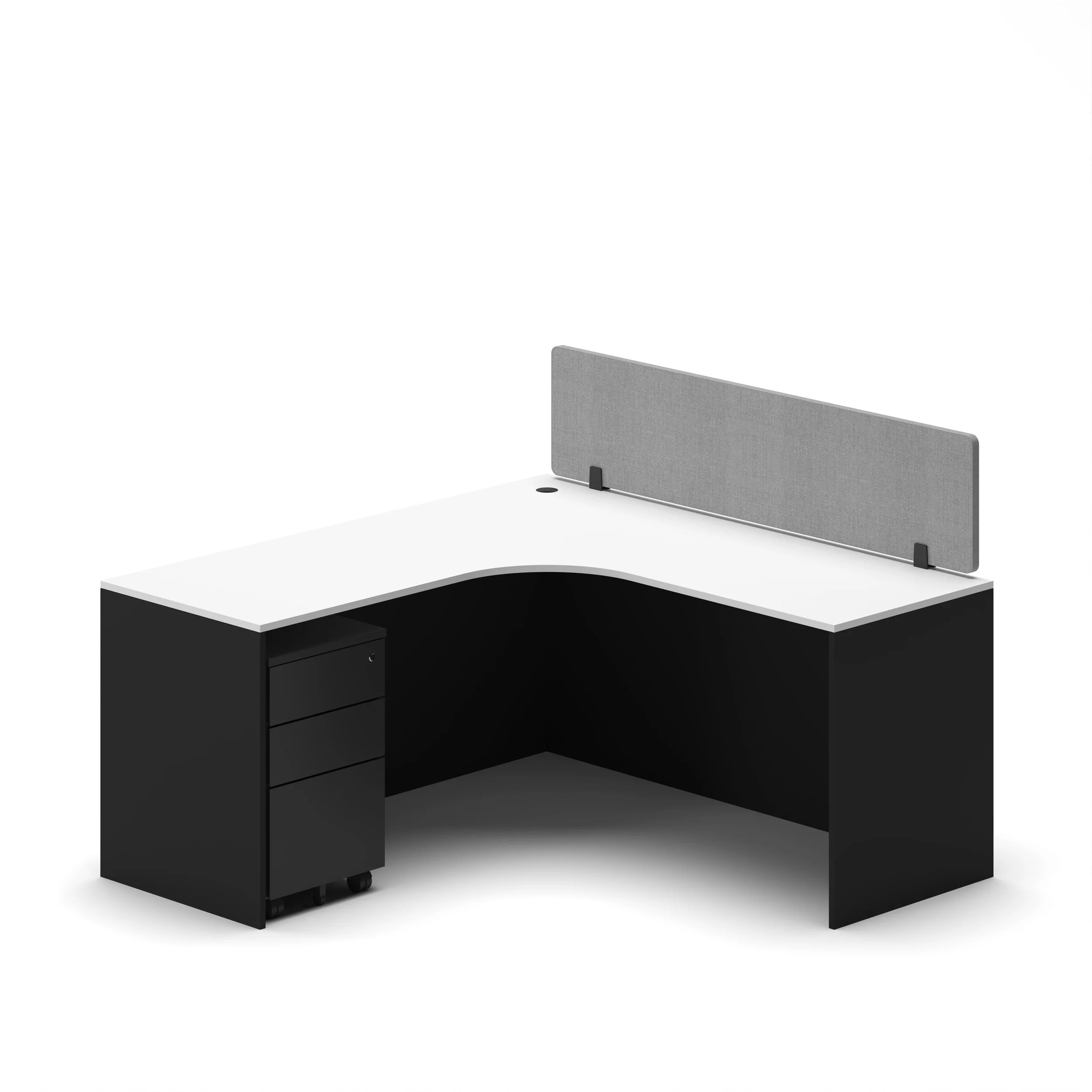 Slate Angle Office Workstation Desk - Single - Image 37