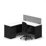 Slate Angle Office Workstation Desk - Single