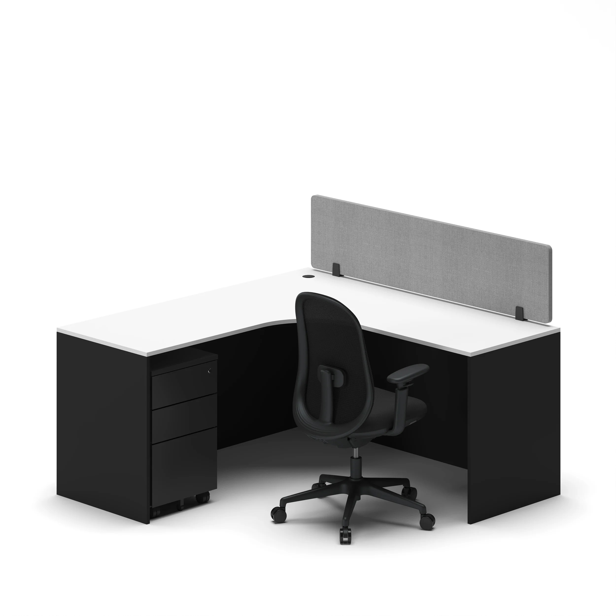 Slate Angle Office Workstation Desk - Single - Image 38