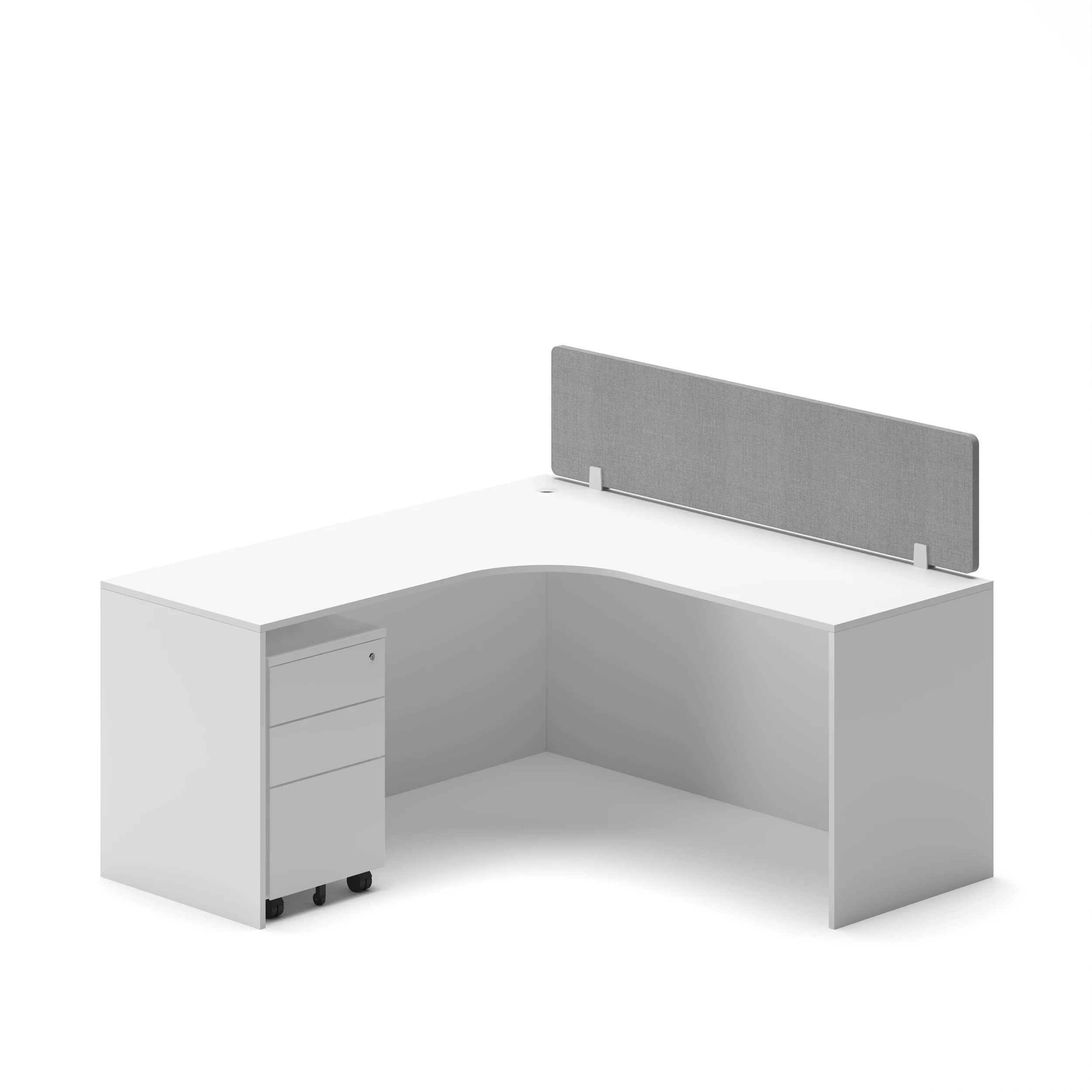 Slate Angle Office Workstation Desk - Single - Image 41