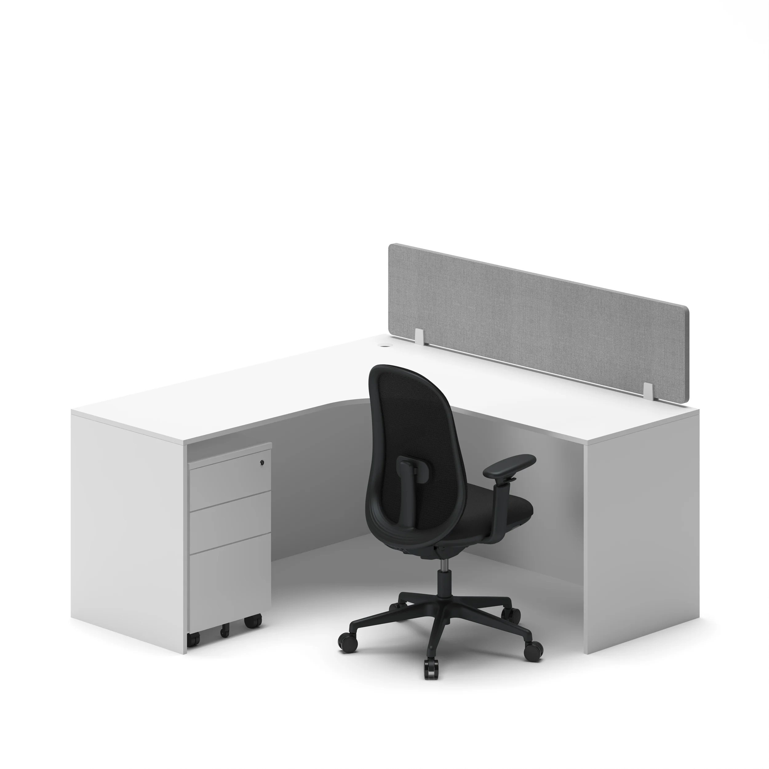 Slate Angle Office Workstation Desk - Single - Image 42