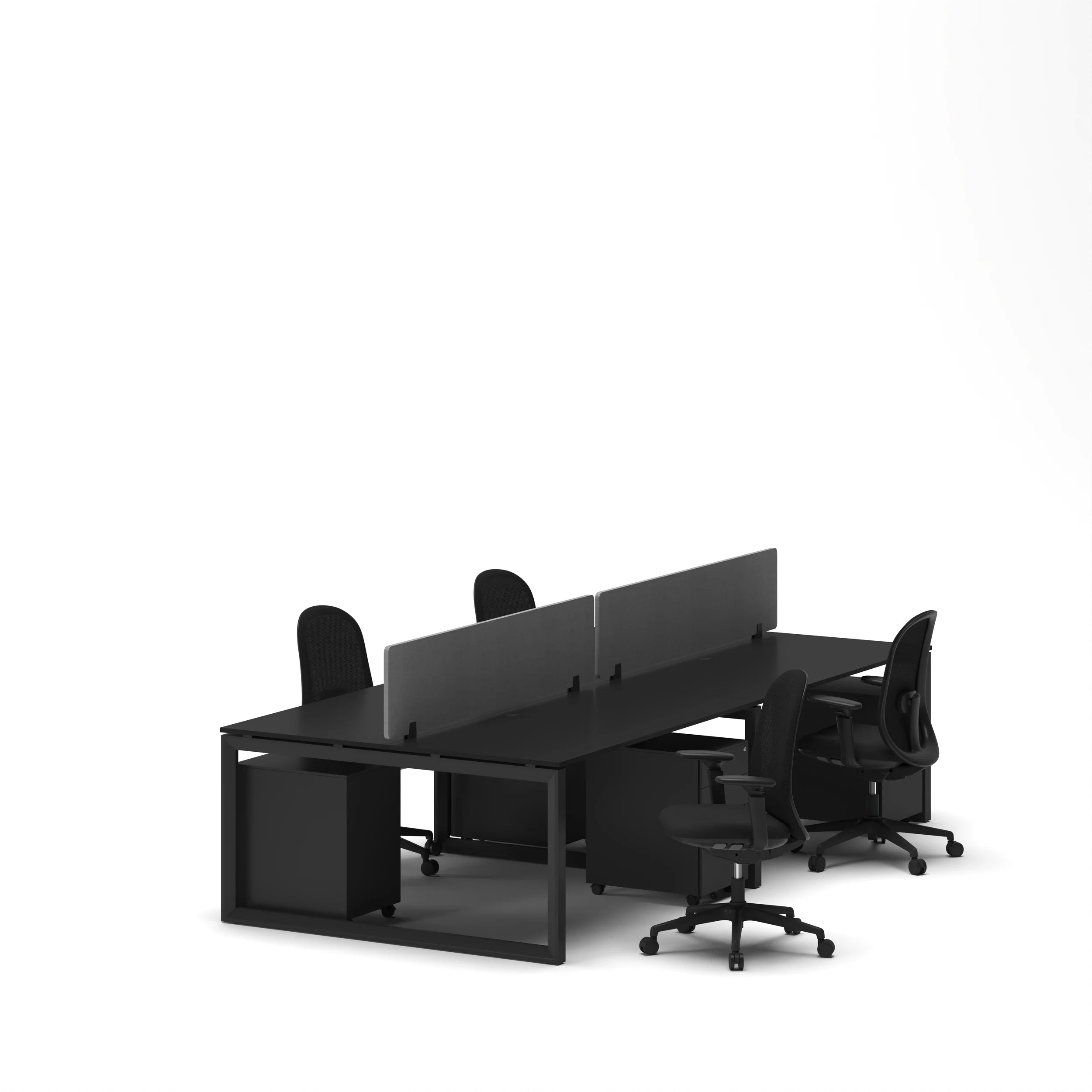 4-Person Face-to-Face Cluster Workstation - Series O - Image 9
