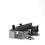 4-Person Face-to-Face Cluster Workstation - Series O