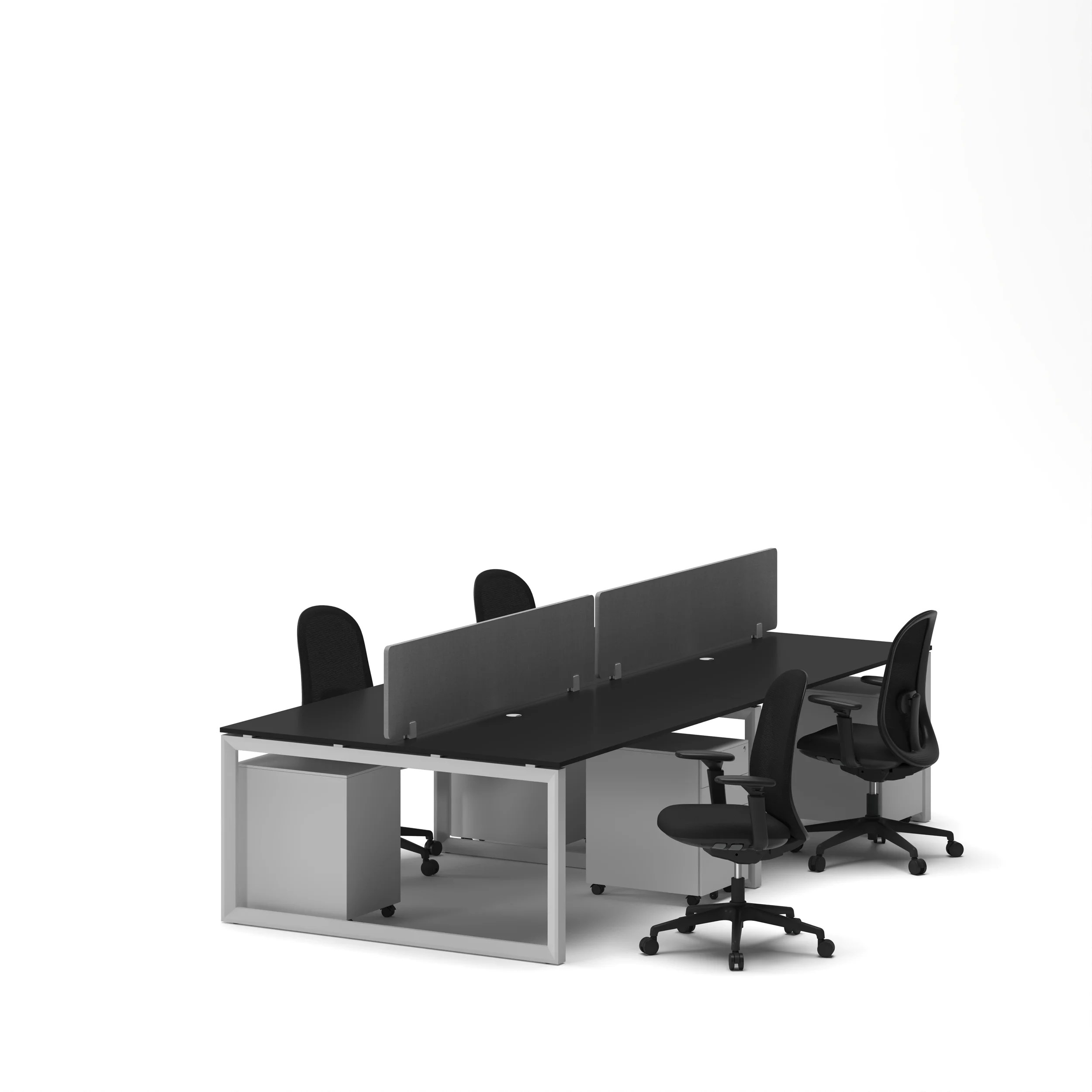 4-Person Face-to-Face Cluster Workstation - Series O - Image 12