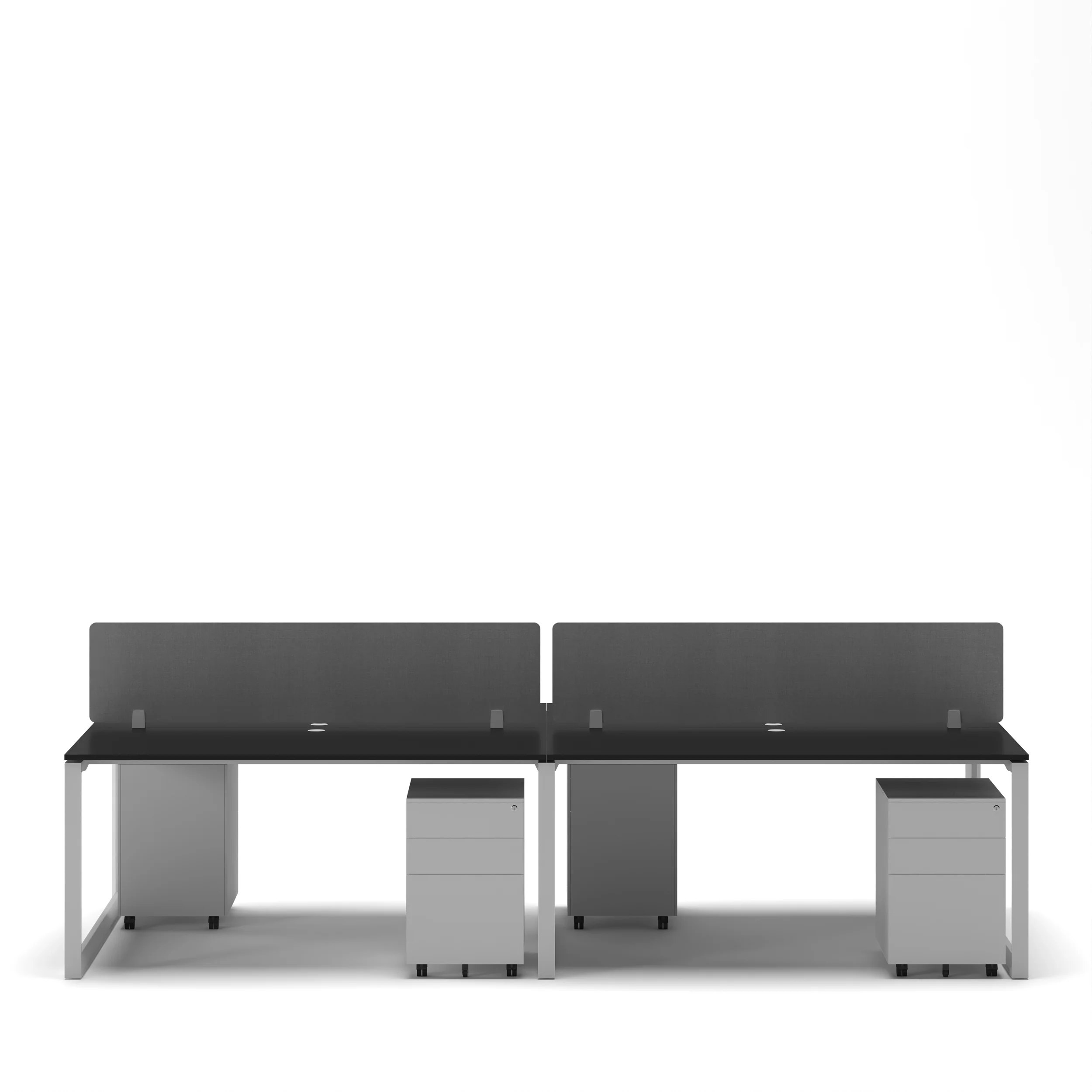 4-Person Face-to-Face Cluster Workstation - Series O - Image 14