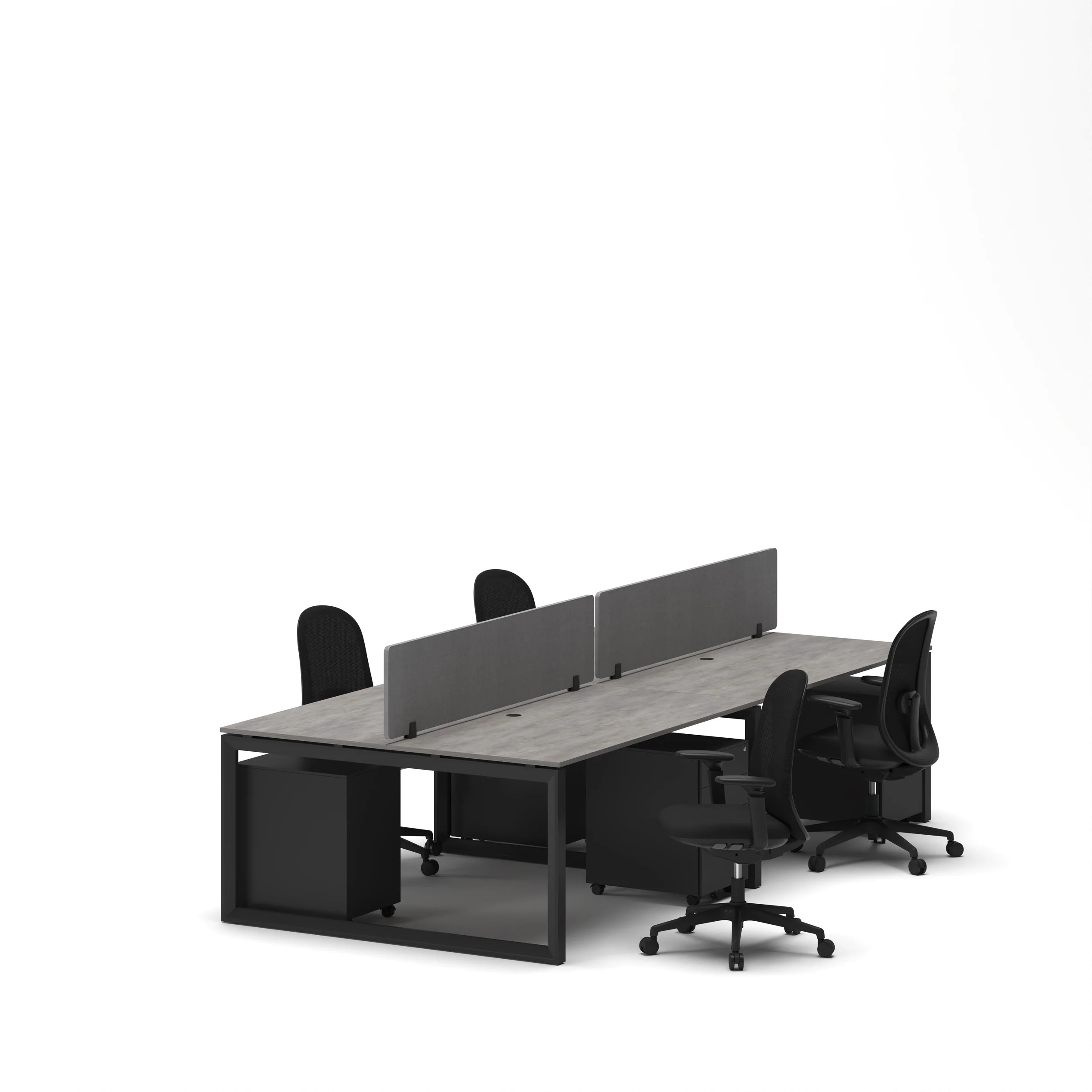 4-Person Face-to-Face Cluster Workstation - Series O - Image 15