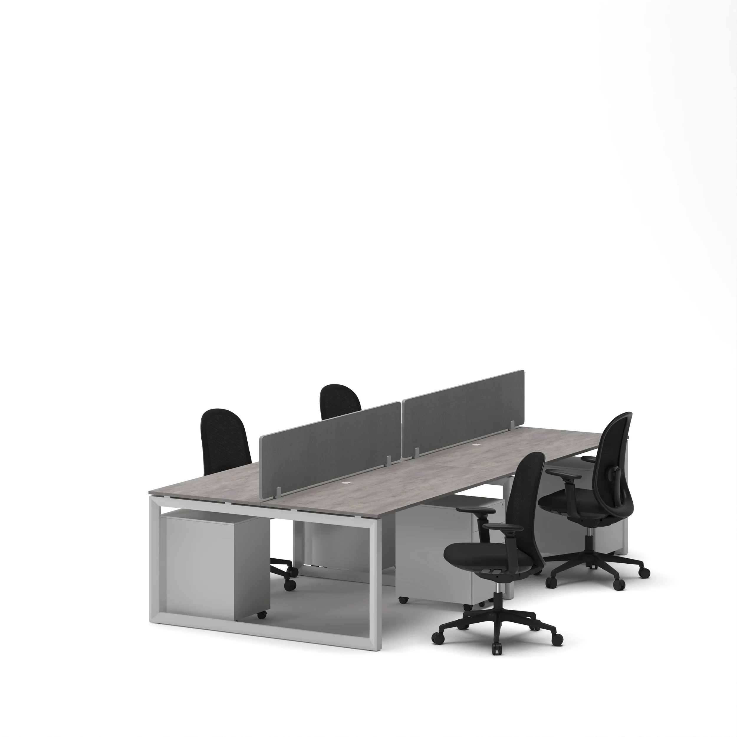 4-Person Face-to-Face Cluster Workstation - Series O - Image 18
