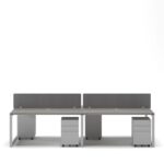 4-Person Face-to-Face Cluster Workstation - Series O
