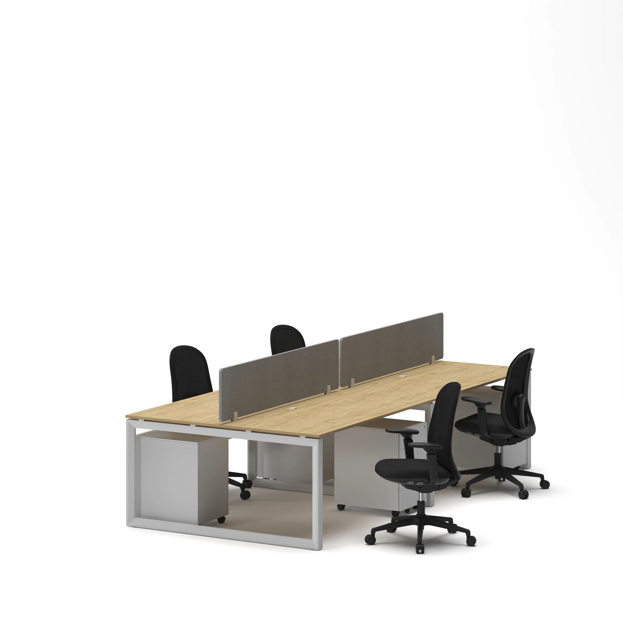 4-Person Face-to-Face Cluster Workstation - Series O - Image 34
