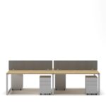 4-Person Face-to-Face Cluster Workstation - Series O