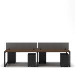 4-Person Face-to-Face Cluster Workstation - Series O