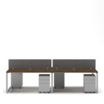 4-Person Face-to-Face Cluster Workstation - Series O