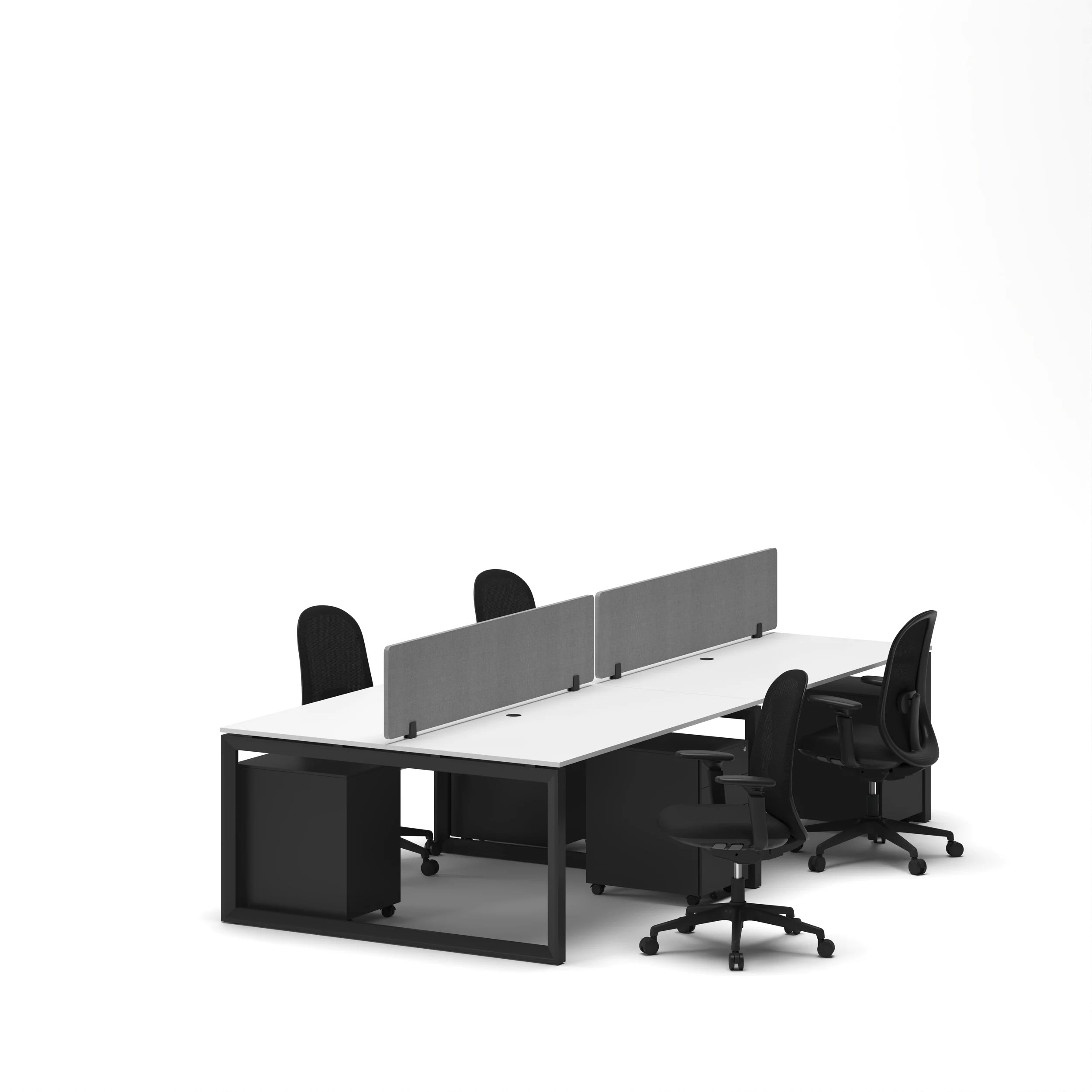 4-Person Face-to-Face Cluster Workstation - Series O - Image 43