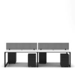 4-Person Face-to-Face Cluster Workstation - Series O