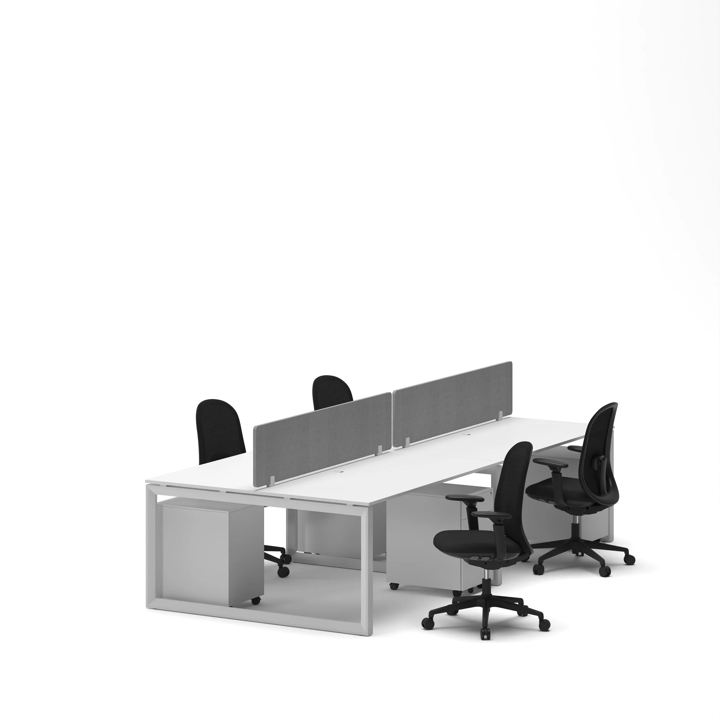 4-Person Face-to-Face Cluster Workstation - Series O - Image 46