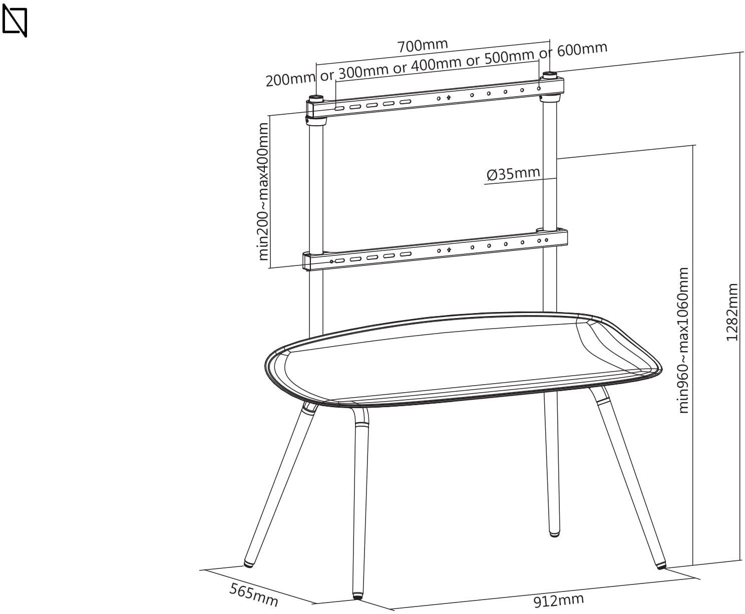 NORDIC WOODEN TV FLOOR STAND