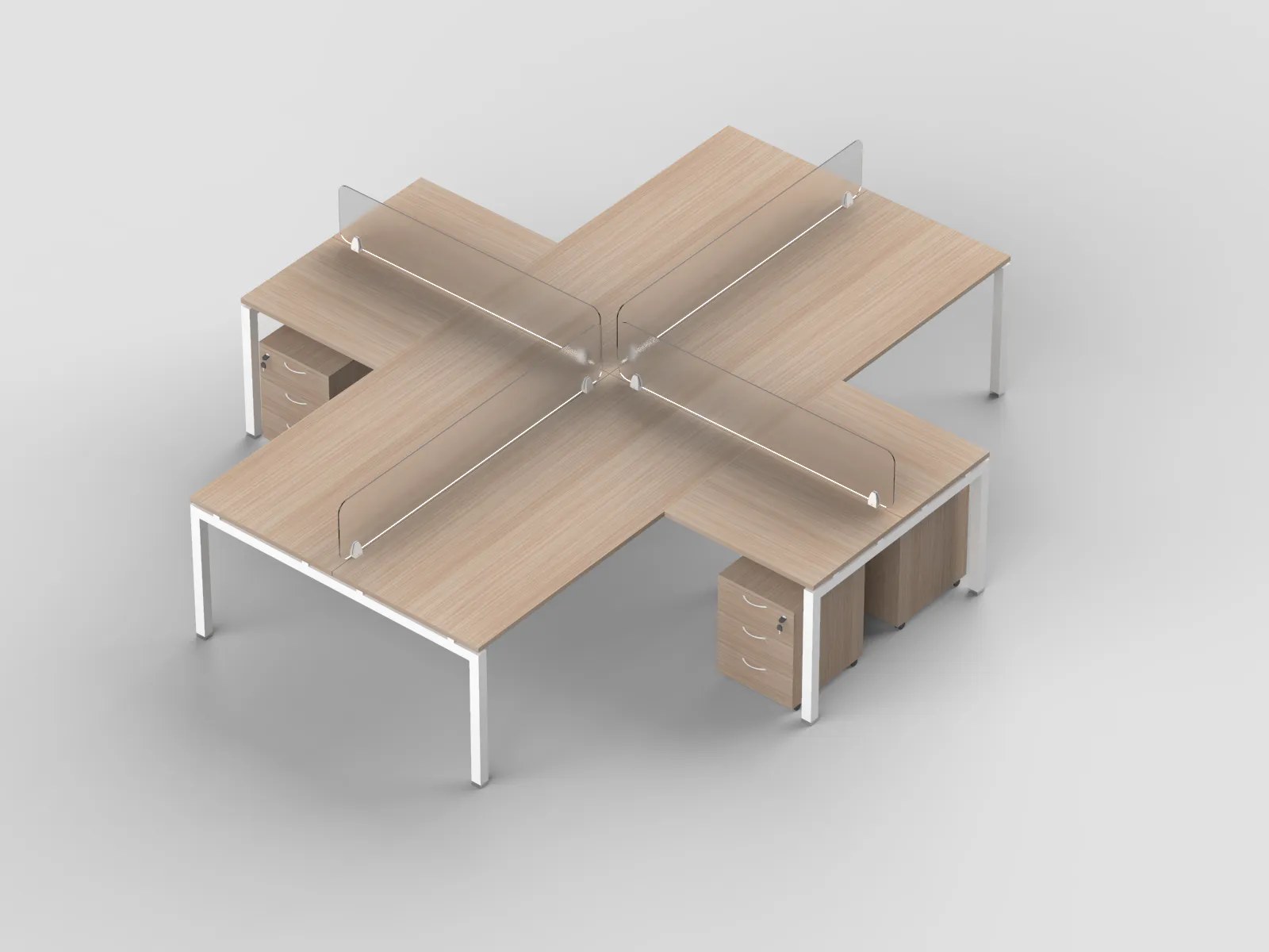 Parma Cluster of 4 L-Shape Workstations – Parma Collection