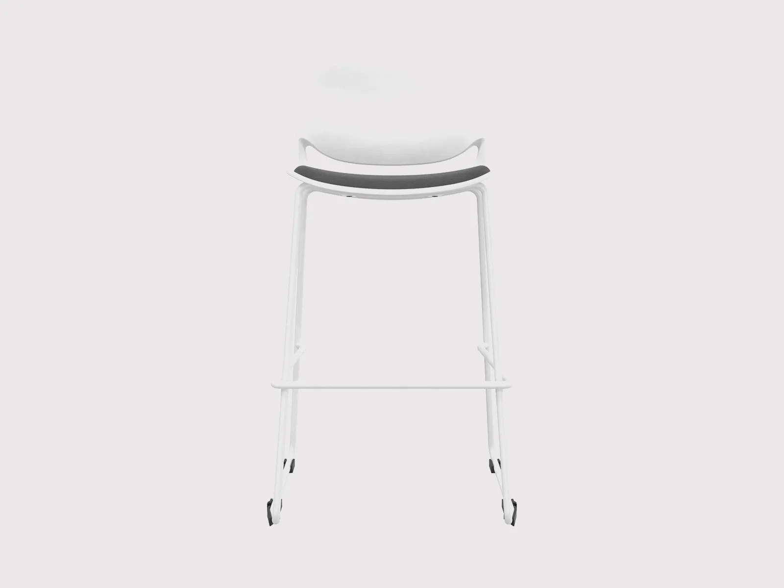 833B – Sturdy Modern Stool with Reinforced Backrest