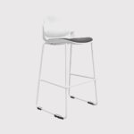 833B – Sturdy Modern Stool with Reinforced Backrest