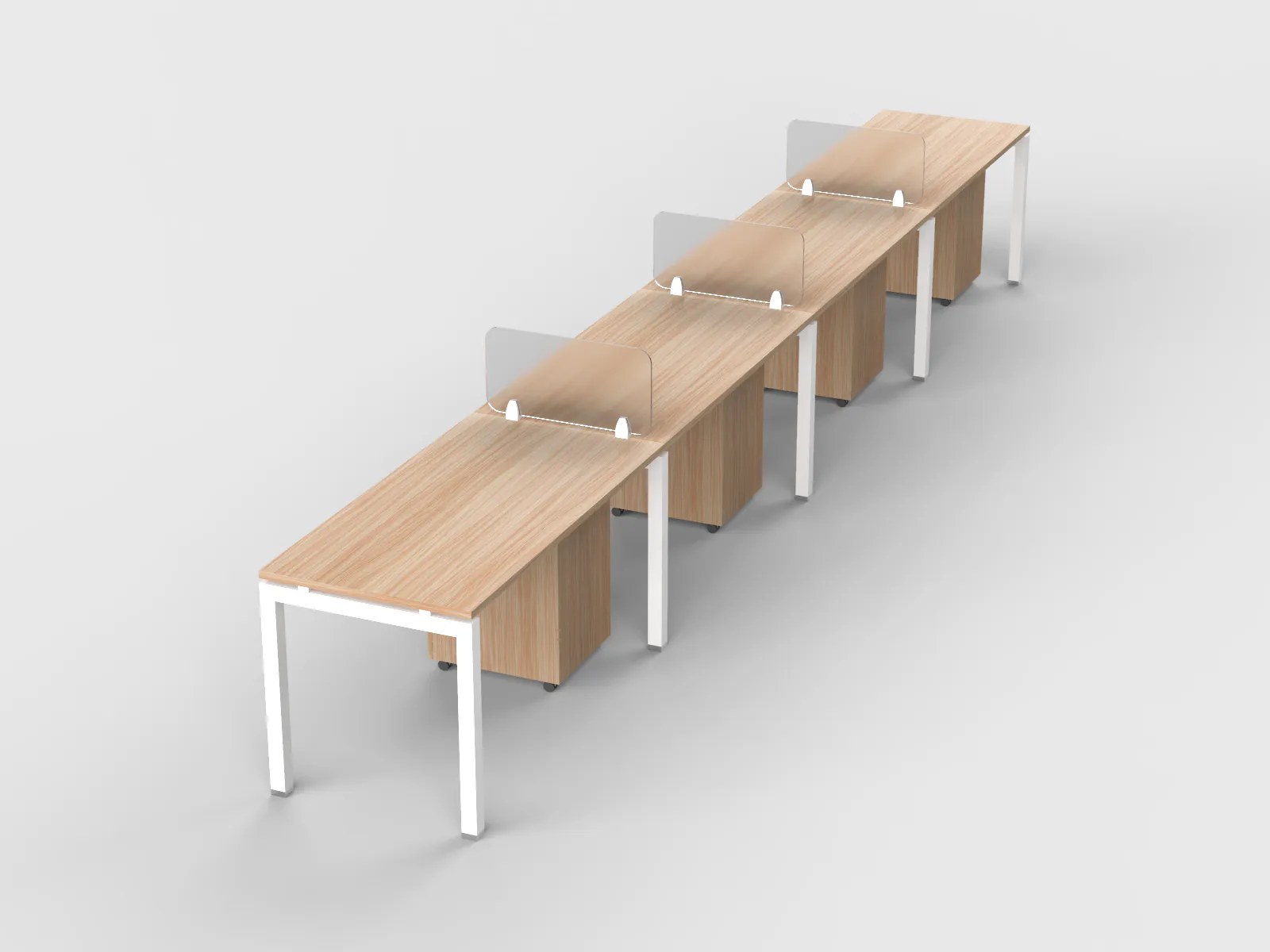 Parma Cluster of 4 Single Line Workstations