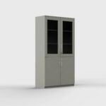 WC01 – Wooden Storage Cabinet with Glass Doors