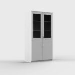 WC01 – Wooden Storage Cabinet with Glass Doors