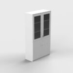 WC01 – Wooden Storage Cabinet with Glass Doors