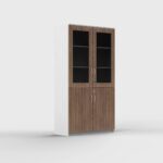 WC01 – Wooden Storage Cabinet with Glass Doors