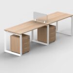 Modena Cluster of 2 Single Line Workstations