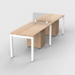 Parma Cluster of 2 Single Line Workstations