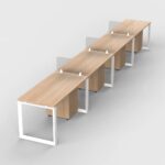Modena Cluster of 4 Single Line Workstations