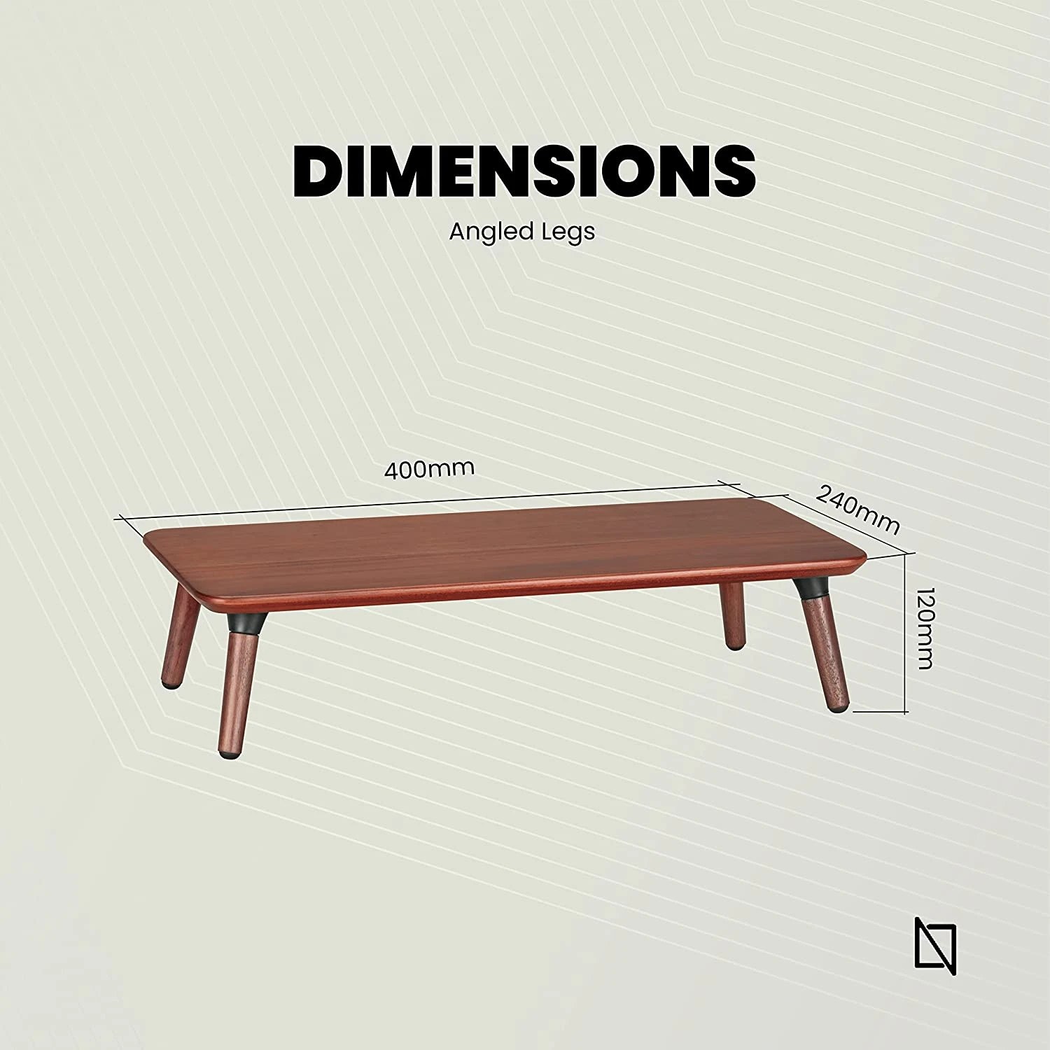 MONITOR RISER WALNUT