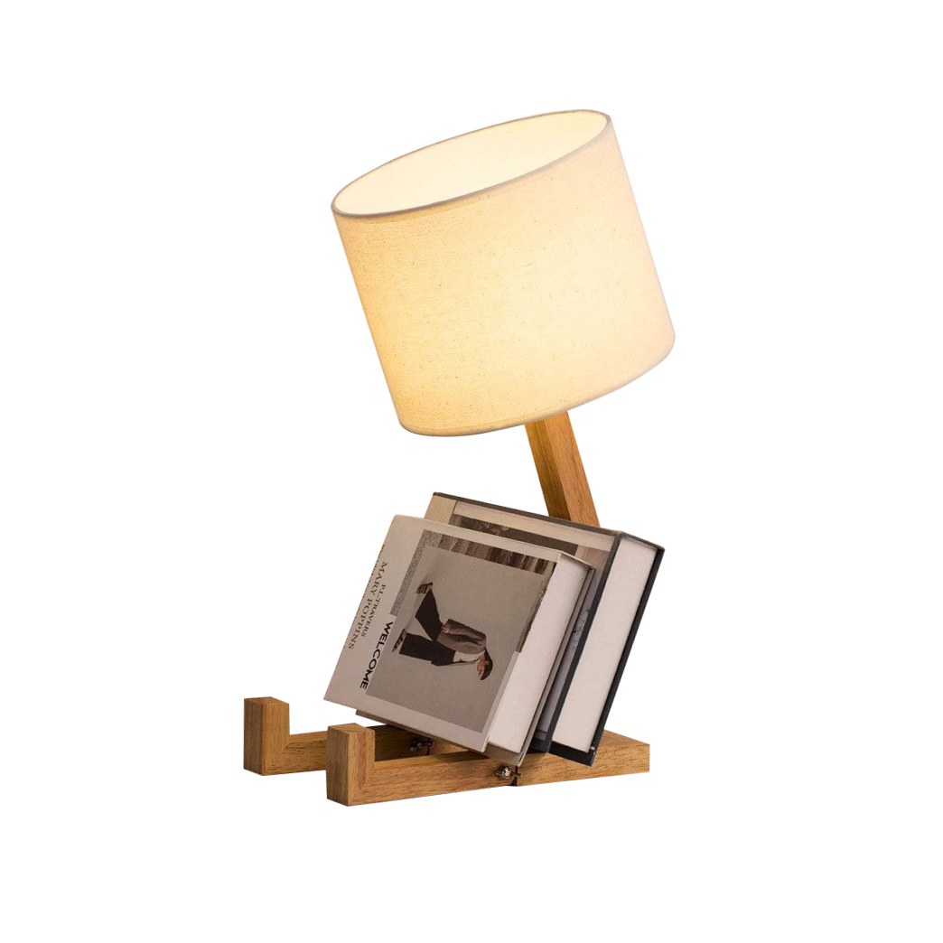 Wooden Stickman Table Lamp with Adjustable Frame - Image 4
