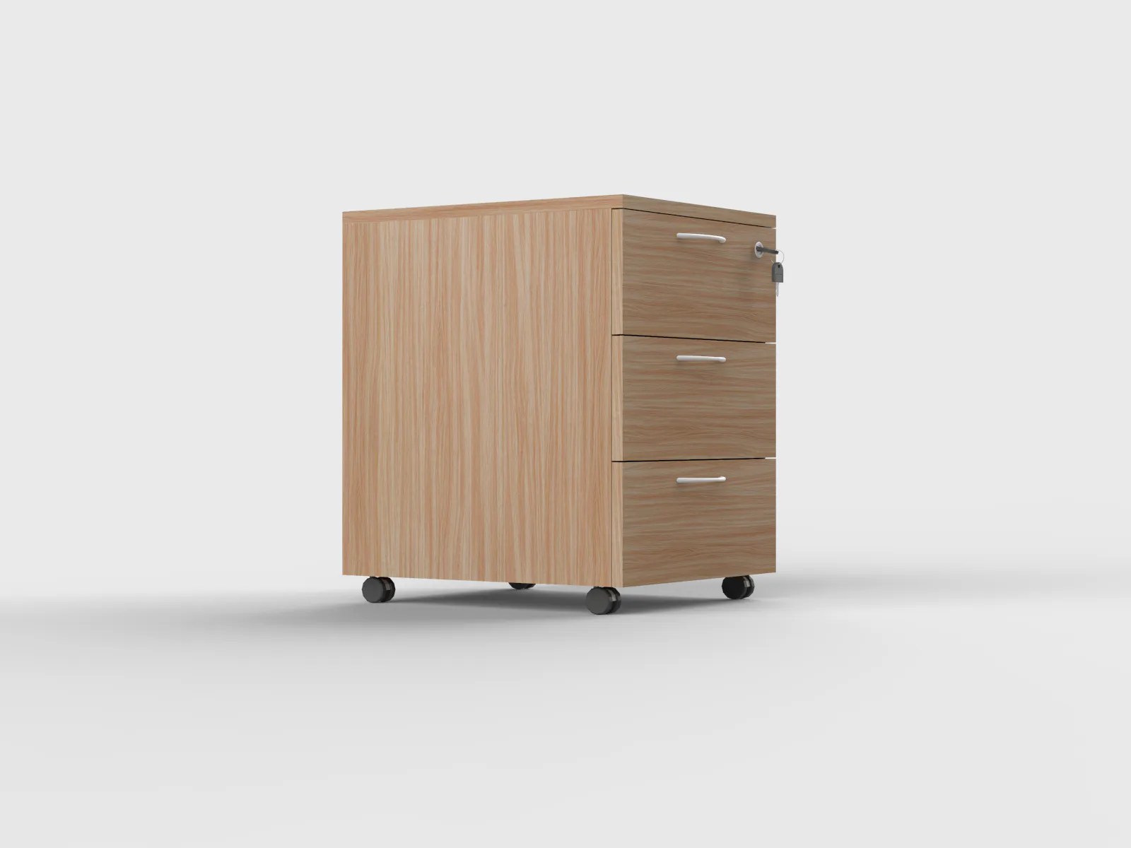 3D Mobile Pedestal Storage (3 Drawer) - Image 2