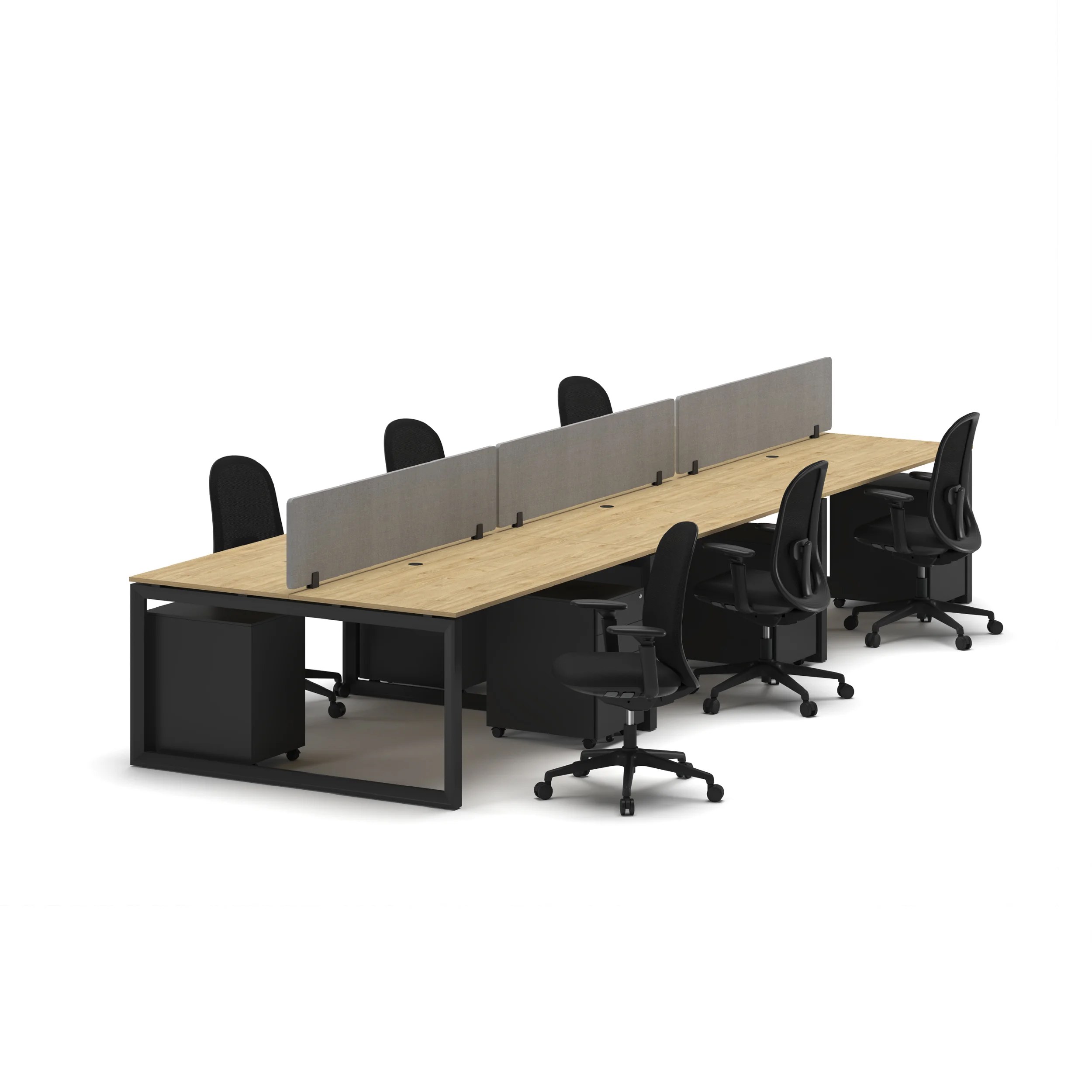 6-Person Face-to-Face Cluster Workstation - Series O - Image 7
