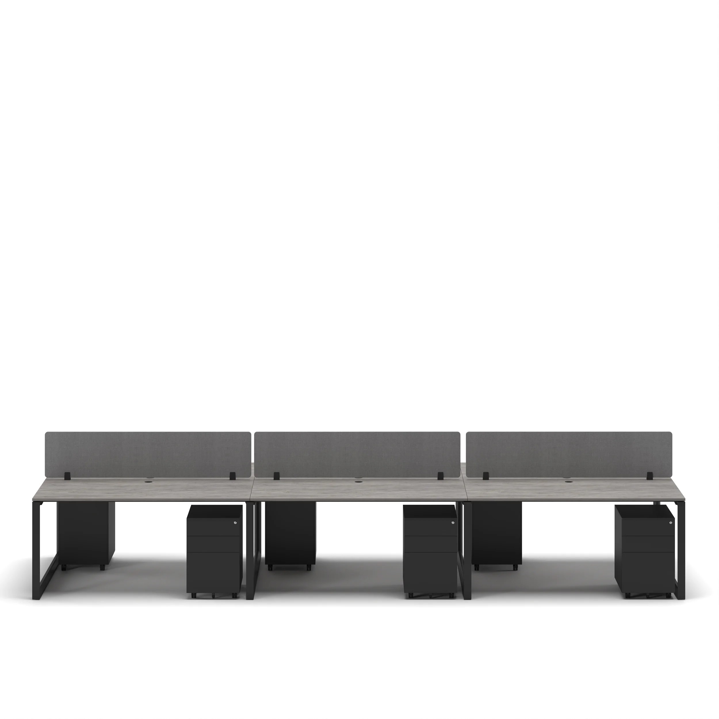 6-Person Face-to-Face Cluster Workstation - Series O - Image 16