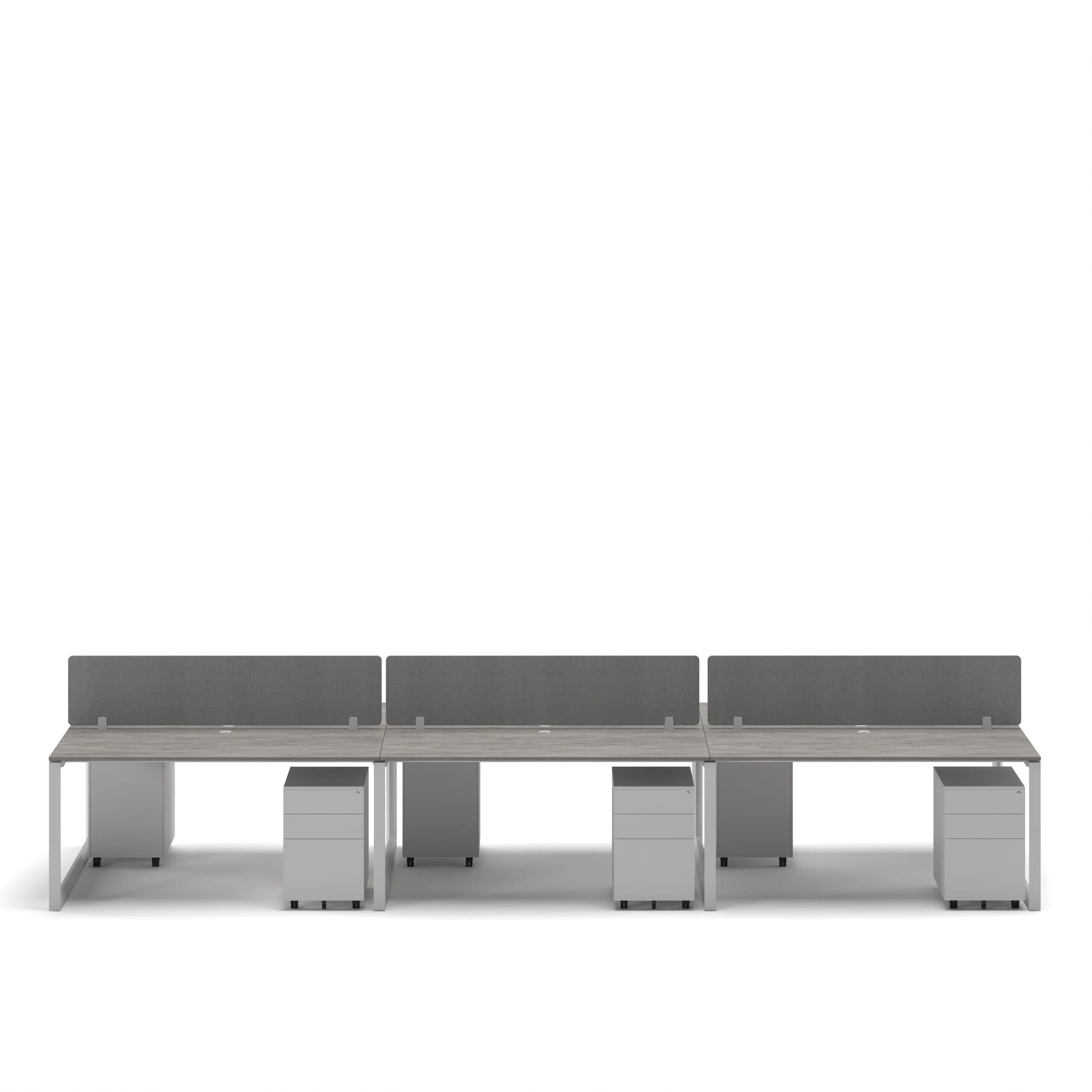 6-Person Face-to-Face Cluster Workstation - Series O - Image 19