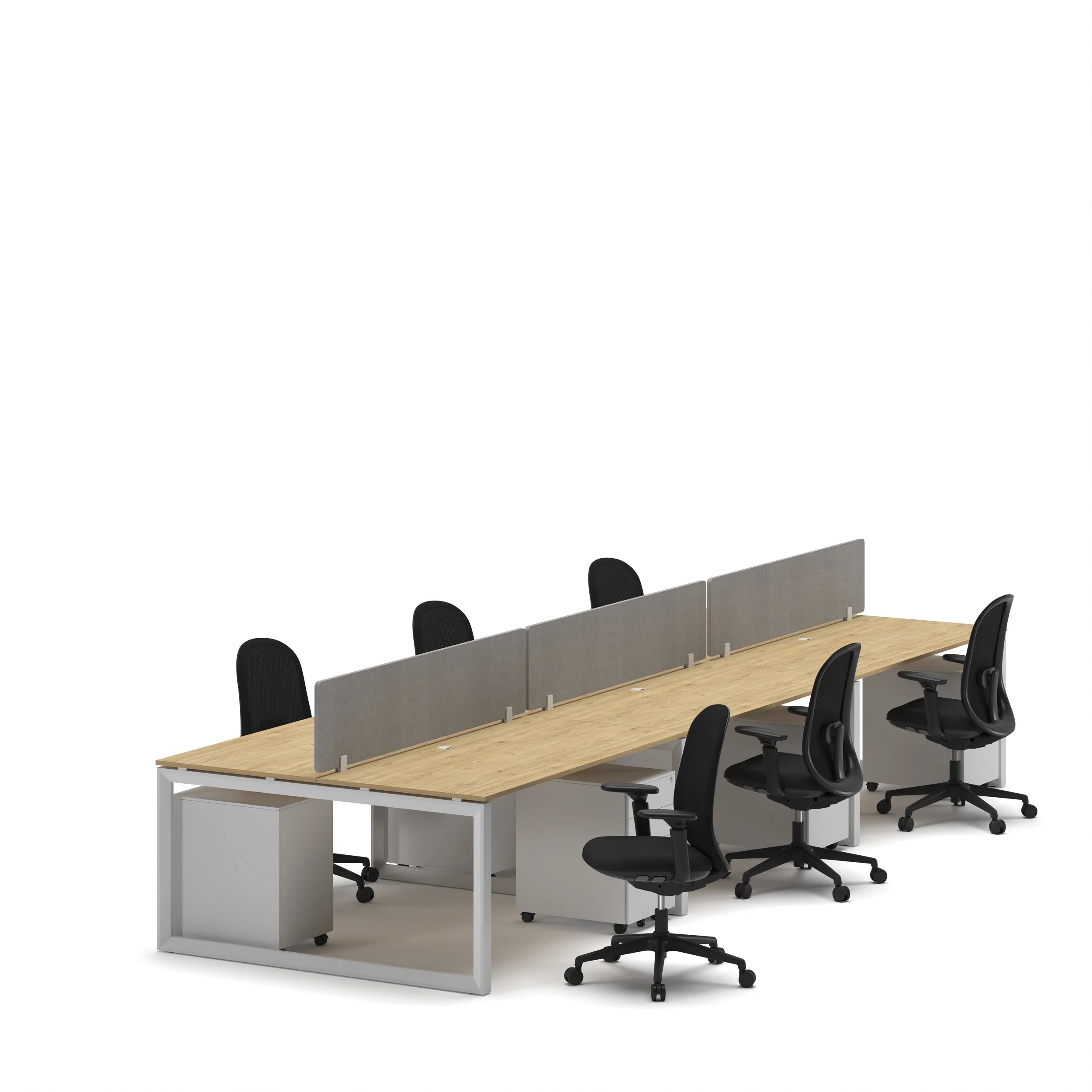 6-Person Face-to-Face Cluster Workstation - Series O - Image 22