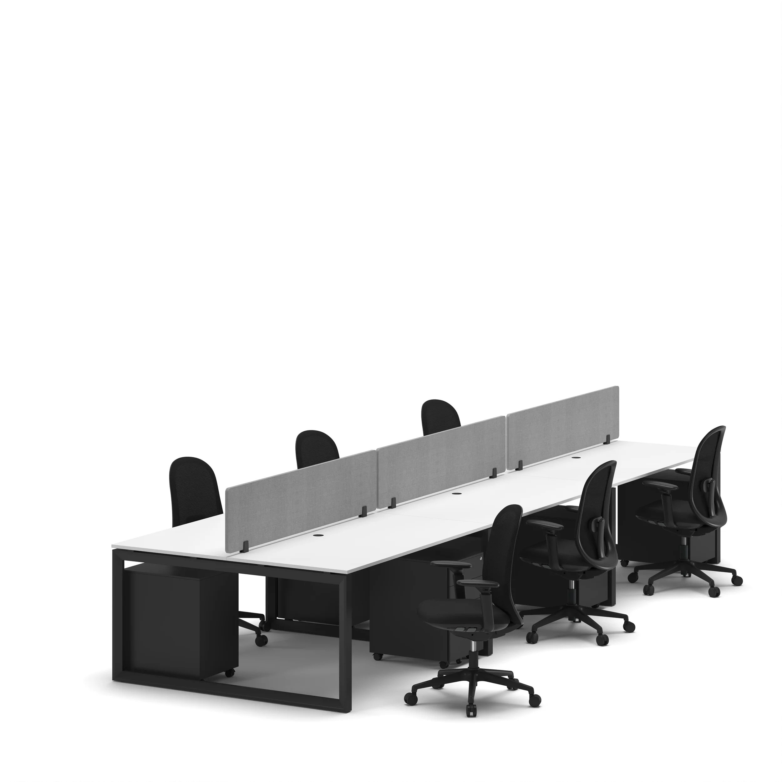 6-Person Face-to-Face Cluster Workstation - Series O - Image 31