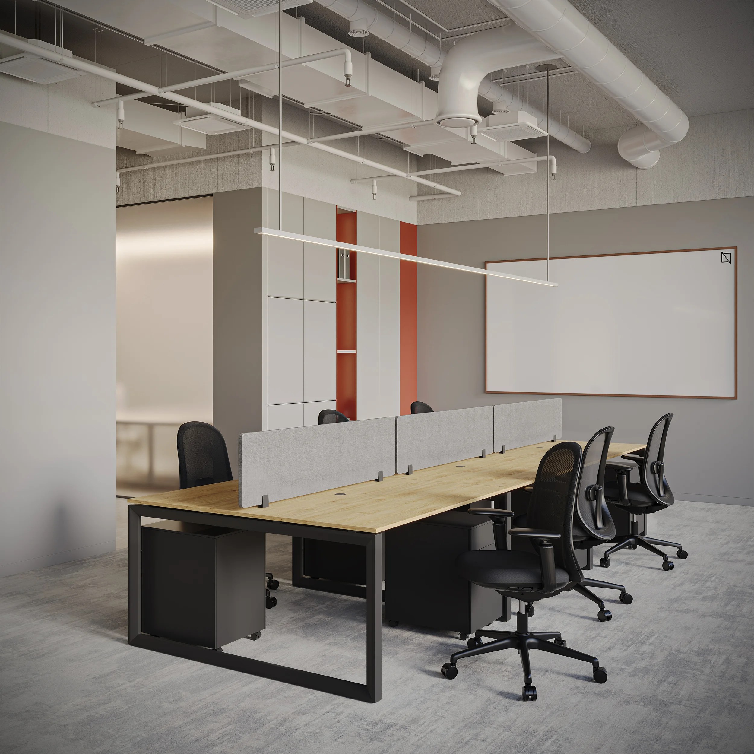6-Person Face-to-Face Cluster Workstation - Series O - Image 38
