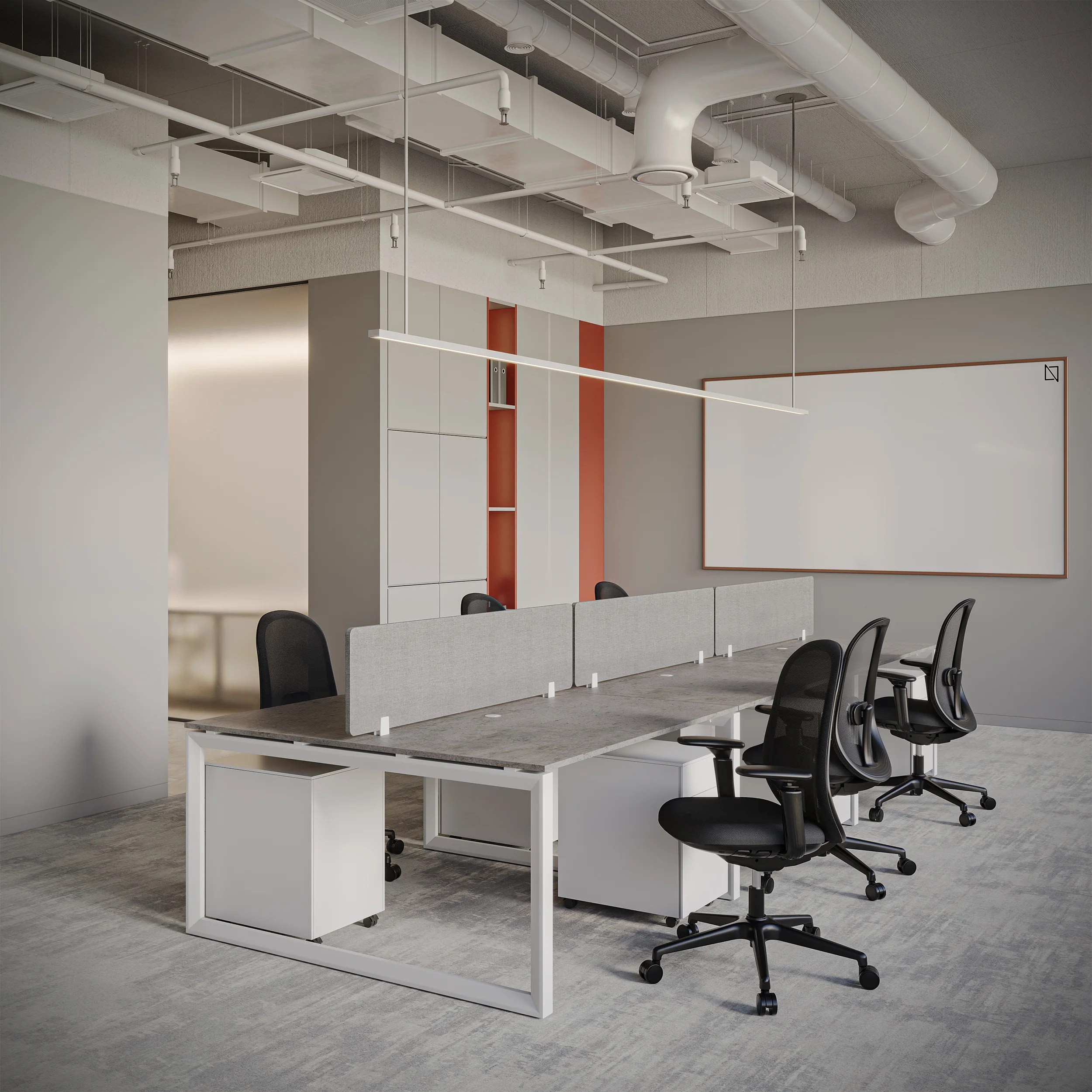 6-Person Face-to-Face Cluster Workstation - Series O - Image 39