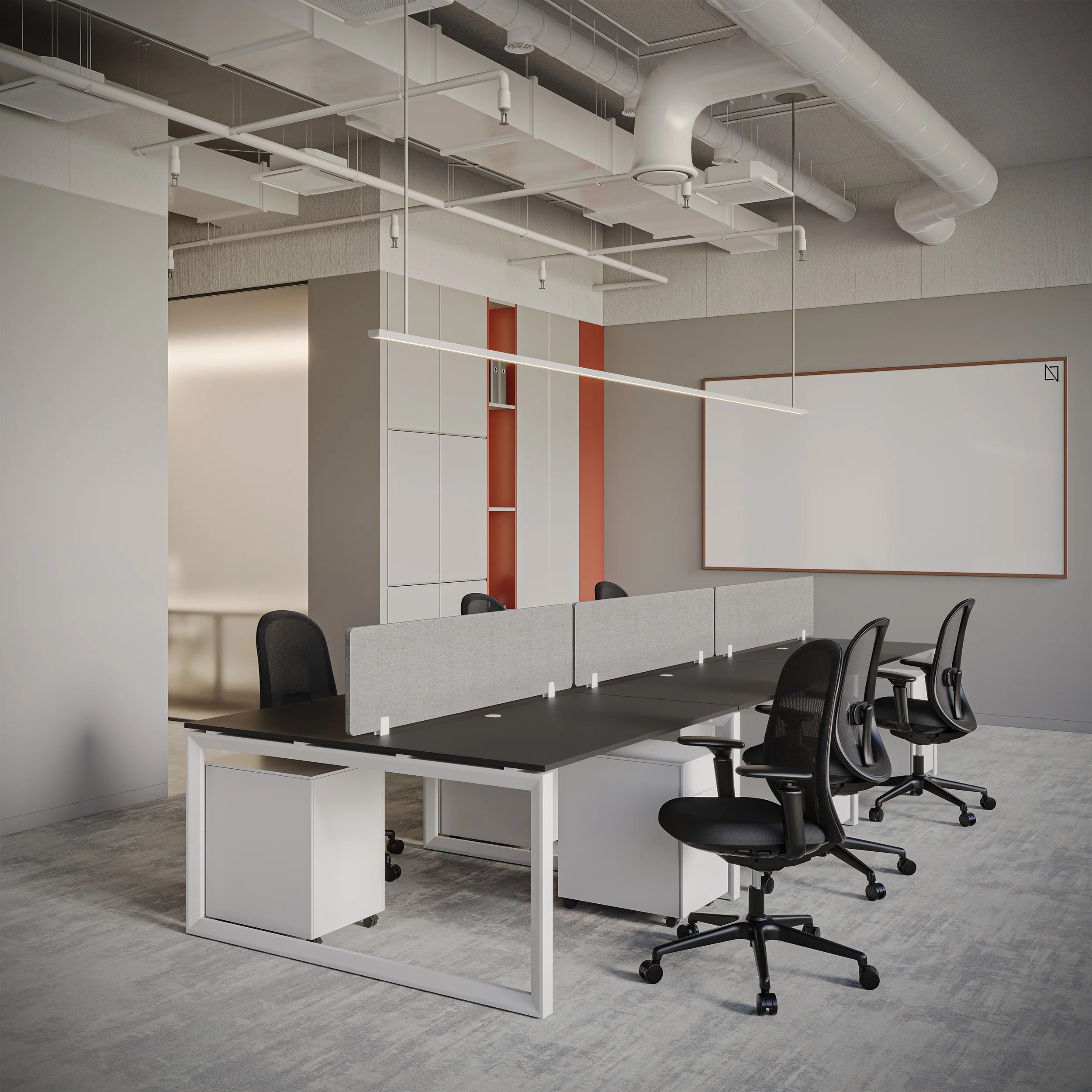 6-Person Face-to-Face Cluster Workstation - Series O - Image 40